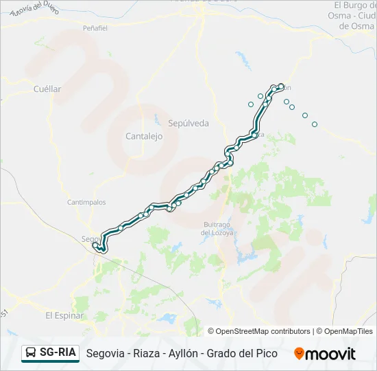 SG-RIA Bus Line Map