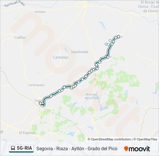 SG-RIA bus Line Map