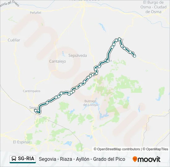 SG-RIA Bus Line Map
