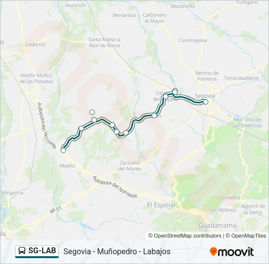 SG-LAB Bus Line Map