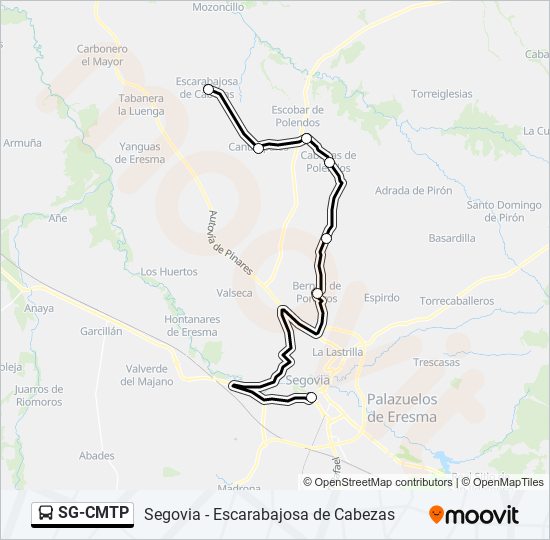 Mapa de SG-CMTP de autobús