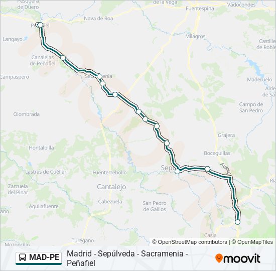 MAD-PE bus Line Map