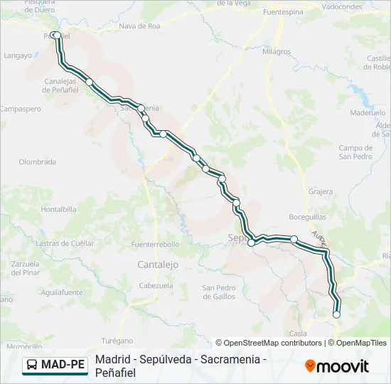 MAD-PE Bus Line Map