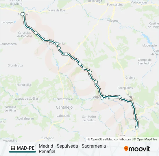 MAD-PE Bus Line Map