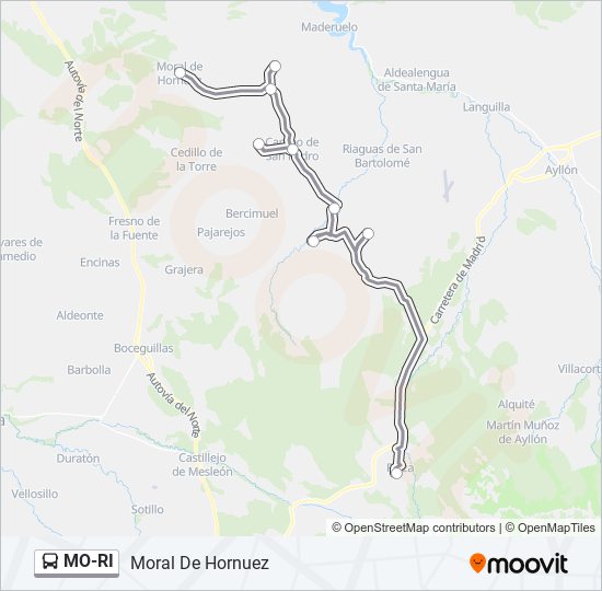 MO-RI bus Mapa de línia