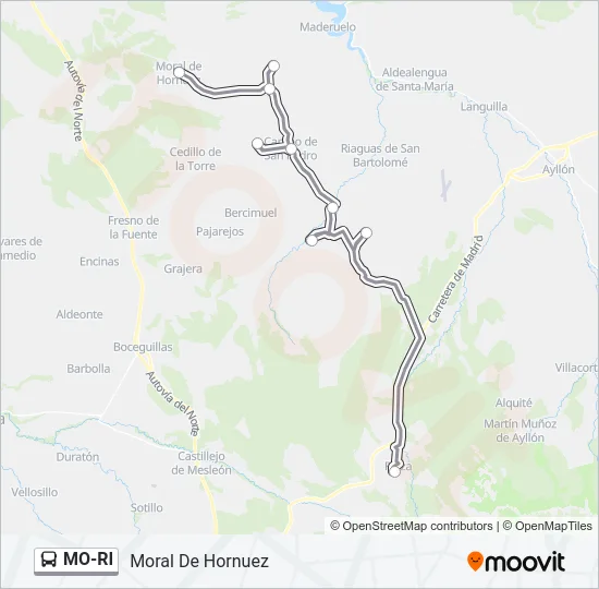 MO-RI Bus Line Map