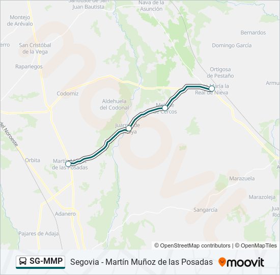 SG-MMP bus Mapa de línia