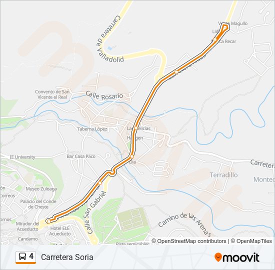 4 bus Mapa de línia