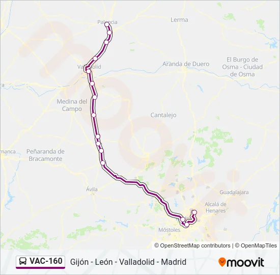VAC-160 Bus Line Map