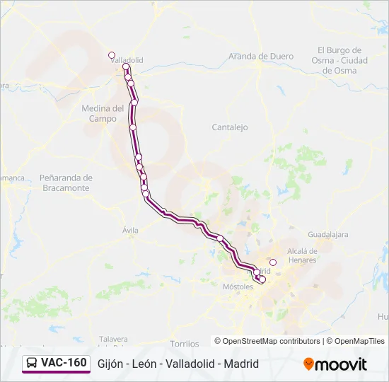 VAC-160 Bus Line Map