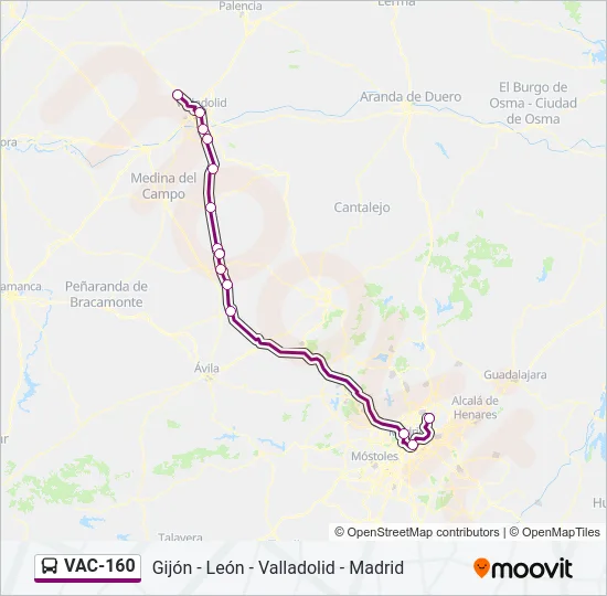VAC-160 Bus Line Map
