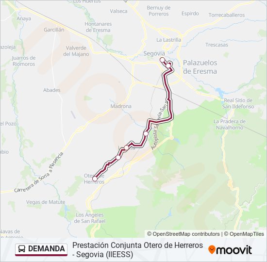 DEMANDA bus Line Map