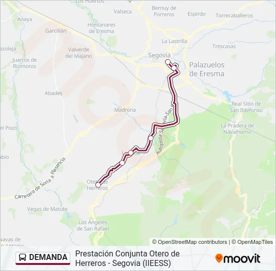 DEMANDA Bus Line Map