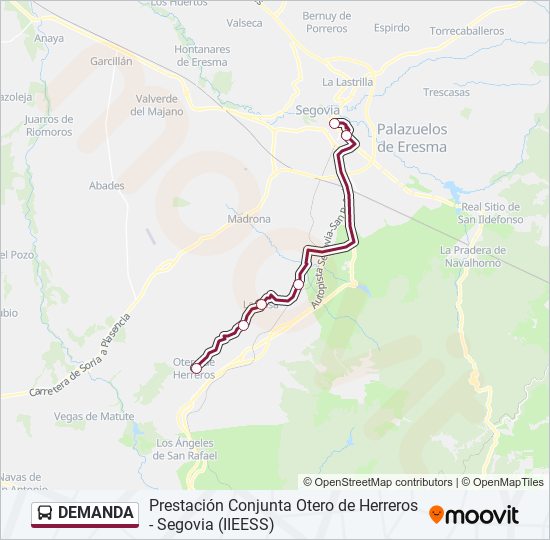 DEMANDA bus Line Map