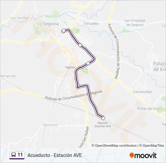 11 bus Line Map