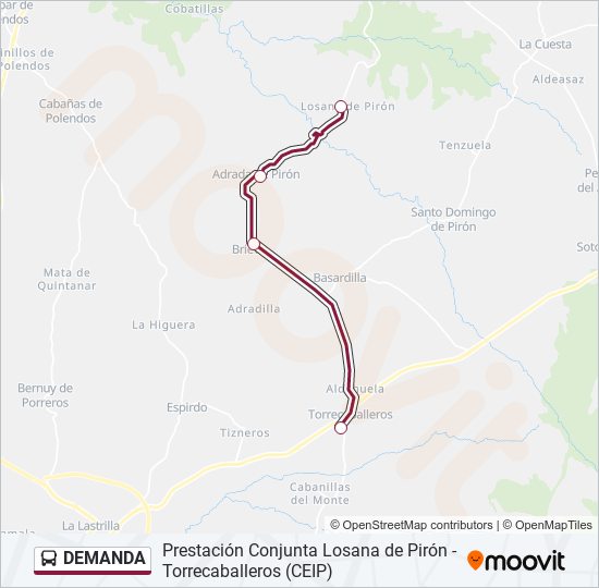 DEMANDA bus Mapa de línia