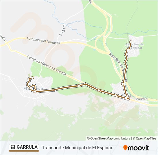 GARRULA bus Mapa de línia