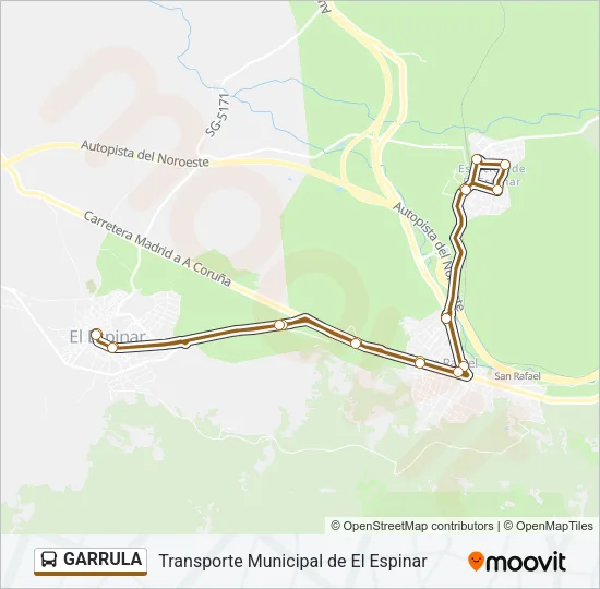 GARRULA Bus Line Map
