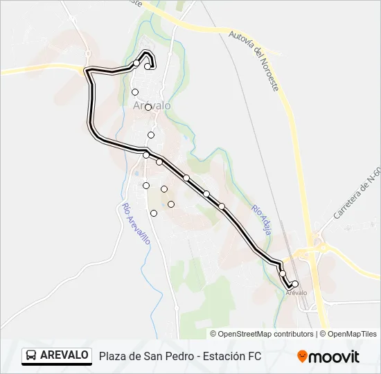 AREVALO Bus Line Map