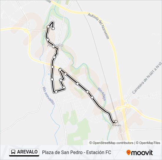 AREVALO Bus Line Map
