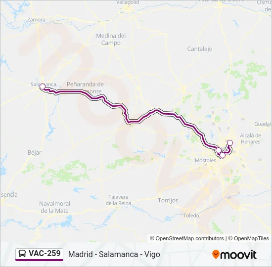 VAC-259 Bus Line Map