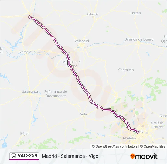 VAC-259 Bus Line Map
