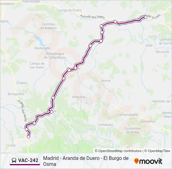 VAC-242 Bus Line Map