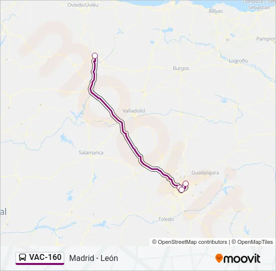 VAC-160 Bus Line Map
