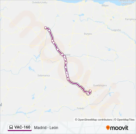 VAC-160 Bus Line Map