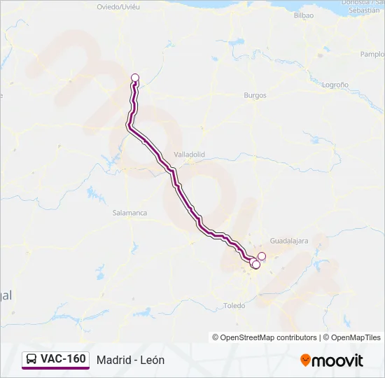 VAC-160 Bus Line Map