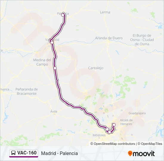 VAC-160 Bus Line Map