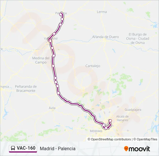 VAC-160 Bus Line Map