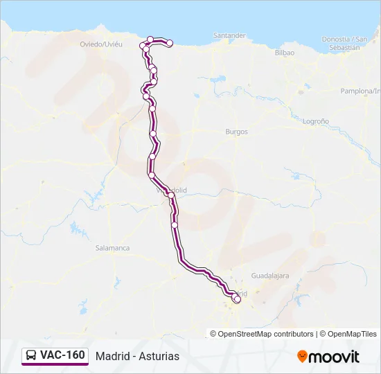 VAC-160 Bus Line Map
