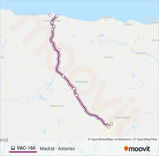 VAC-160 Bus Line Map