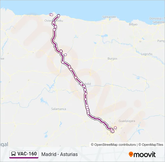 VAC-160 Bus Line Map