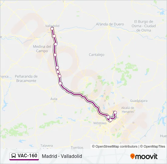 VAC-160 Bus Line Map