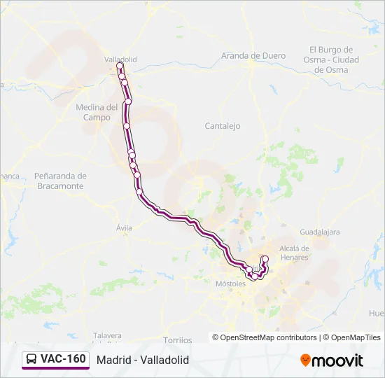 VAC-160 Bus Line Map