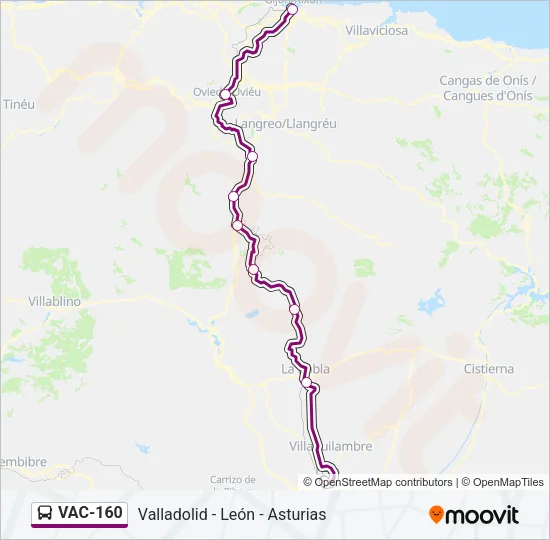VAC-160 Bus Line Map