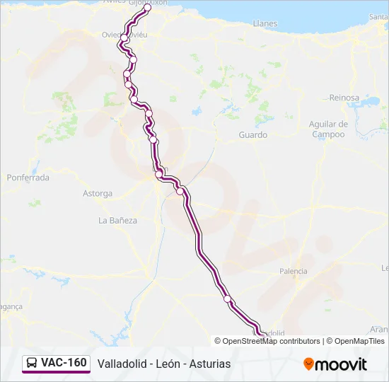 VAC-160 Bus Line Map