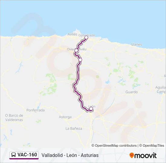 VAC-160 Bus Line Map