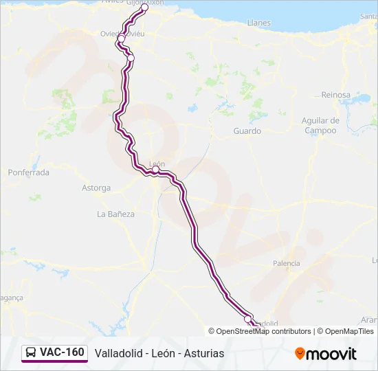 VAC-160 Bus Line Map