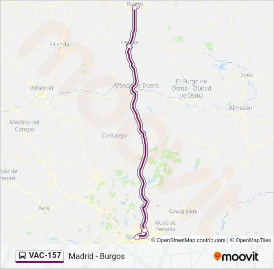 VAC-157 Bus Line Map