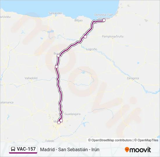 VAC-157 Bus Line Map