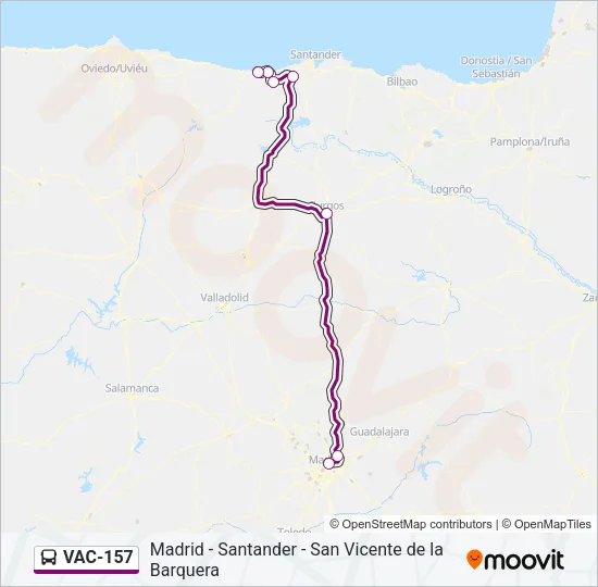 VAC-157 Bus Line Map