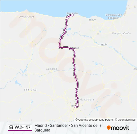 VAC-157 Bus Line Map