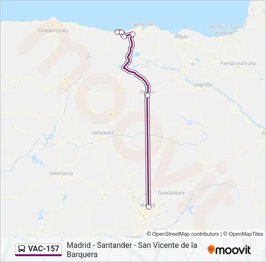 VAC-157 Bus Line Map