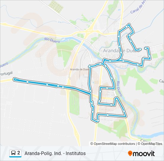 2 Bus Line Map