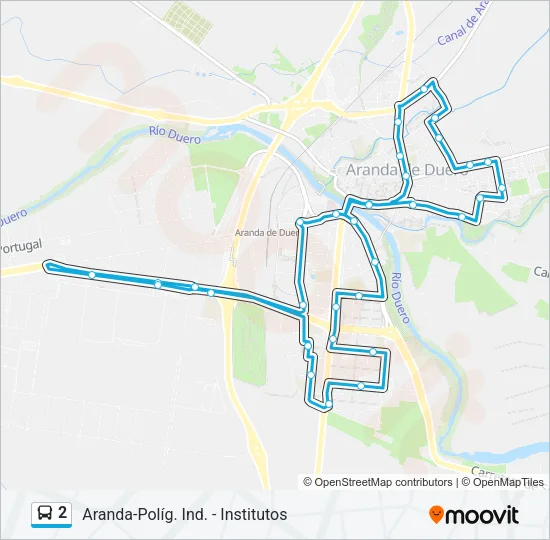 2 Bus Line Map