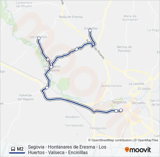 M2 Bus Line Map