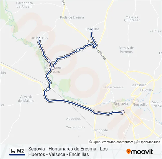 M2 Bus Line Map